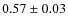 $0.57 \pm 0.03$