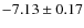 $-7.13 \pm 0.17$