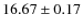 $16.67 \pm 0.17$