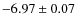 $-6.97 \pm 0.07$