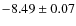 $-8.49 \pm 0.07$