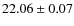 $22.06 \pm 0.07$