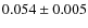 $0.054 \pm 0.005$