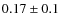 $0.17 \pm 0.1$