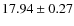 $17.94 \pm 0.27$