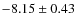 $-8.15 \pm 0.43$