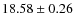 $18.58 \pm 0.26$