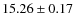$15.26 \pm 0.17$
