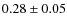 $0.28 \pm 0.05$