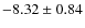 $-8.32 \pm 0.84$