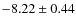 $-8.22 \pm 0.44$
