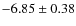 $-6.85 \pm 0.38$