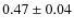$0.47 \pm 0.04$