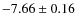 $-7.66 \pm 0.16$