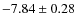 $-7.84 \pm 0.28$