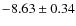 $-8.63 \pm 0.34$