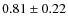 $0.81 \pm 0.22$
