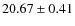 $20.67 \pm 0.41$