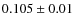 $0.105 \pm 0.01$