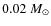 $0.02~M_\odot$