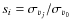 $s_i = \sigma_{v_j}/\sigma_{v_0}$