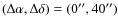 $(\Delta\alpha,\Delta\delta) = (0'',40'')$