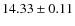 $14.33\pm0.11$