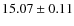 $15.07\pm0.11$