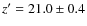 $z'=21.0\pm0.4$