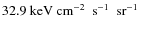 $32.9~\mbox{keV~cm$^{-2}$ ~s$^{-1}$ ~sr$^{-1}$ }$