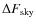 $\Delta F_{{\rm sky}}$