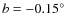 $b=-0.15^\circ$