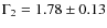 $\Gamma_2 = 1.78 \pm 0.13$