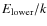 $E_{\rm {lower}}/k$
