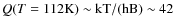 $Q(T=112\rm {K})\sim
kT/(hB)\sim 42$