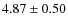 $4.87\pm 0.50$