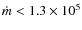 $\dot m < 1.3\times 10^5$