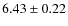 $6.43\pm 0.22$
