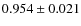 $0.954\pm0.021$