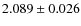 $2.089\pm0.026$