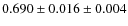 $0.690\pm 0.016 \pm 0.004$