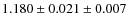 $1.180\pm 0.021 \pm 0.007$