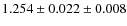 $1.254\pm 0.022 \pm 0.008$