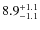 $ \rm 8.9_{- 1.1}^{+ 1.1}$