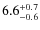$\rm 6.6_{- 0.6}^{+ 0.7}$
