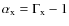 $\alpha_{\rm x}=\Gamma_{\rm x}-1$