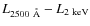 $L_{2500~{\rm\AA}}-L_{2~{\rm keV}}$
