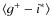 $\langle g^+-i^* \rangle$