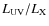 $L_{\rm UV}/L_{\rm X}$