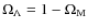 $\Omega_{\Lambda}=1-\Omega_{\rm M}$